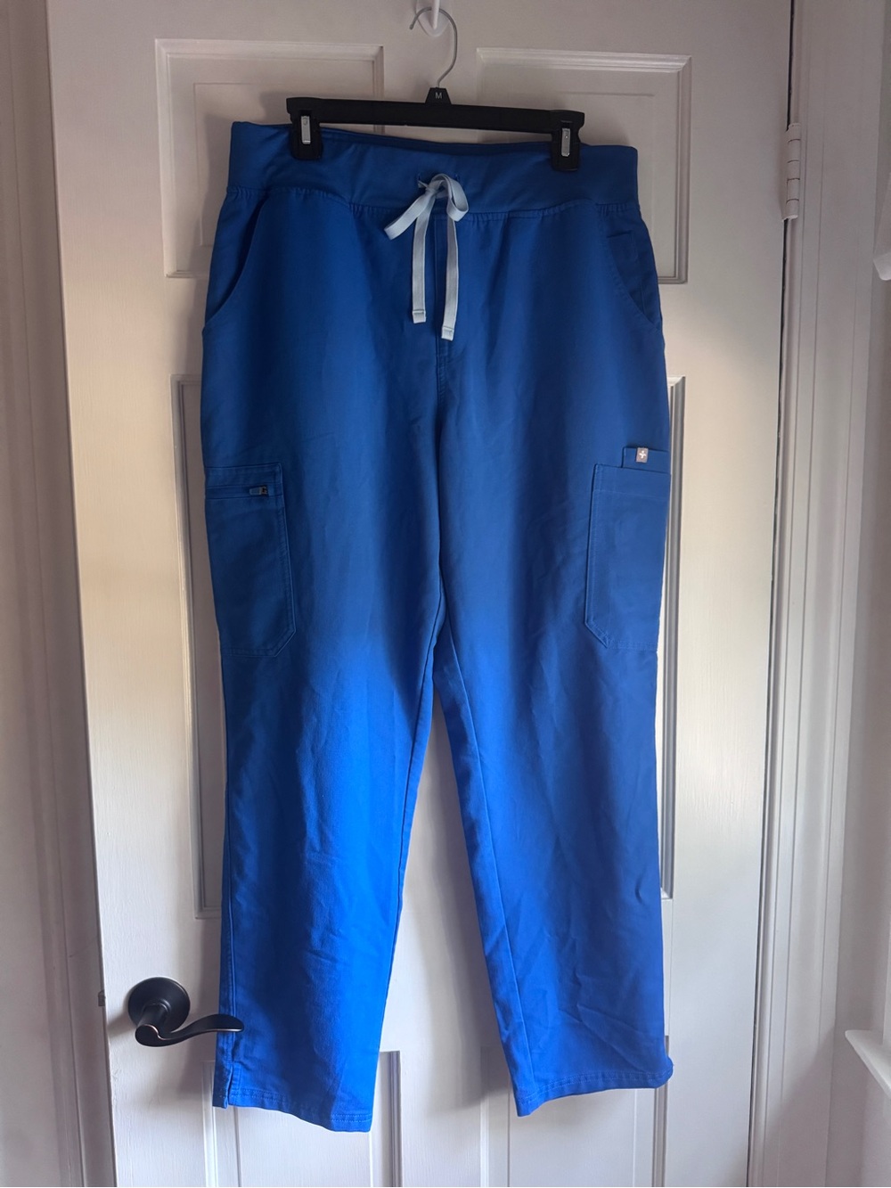 FIGS Yola Scrub Pants XL Royal Blue Cargo Medical Scrubs